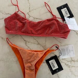 It’s Now Cool fiesta crop top and string bottoms